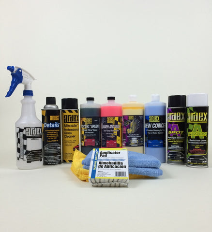 Car Detailing Kit 16 oz - with Leather Cleaner Conditioner - Ardex Aut –  Ardex Automotive and Marine Detailing Supply, Factory Authorized Distributor